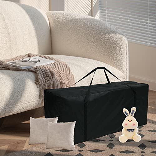 Outdoor Patio Cushion Storage Bags 68Inch Waterproof Extra Large Patio Furniture Cover Cushion Storage Bag with Handle and Zipper - color: 2 Pack