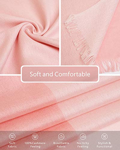 EURKEA Women's Scarf Pashmina Silky Soft Shawls Wraps Stole for Evening, Wedding and Gift - color: Sheer Blush Blend