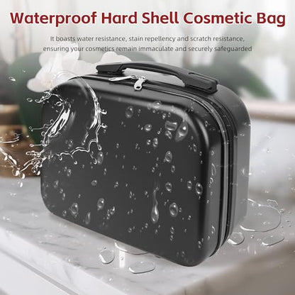 Portable Makeup Case 14inch Cosmetic Case Travel Toiletry Hand Luggage Carrying Case - color: BLACK
