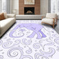 Flatwoven High Traffic Area Rug 5x7, Whimsical Elephant Dreamscape with Scattered Constellation Motifs, Non Slip, Stain Resistant, Washable Area Rugs for Living Room, Bedroom (Purple, 5x7) - color: Purple/Pattern 12, size: 5' x 7' (Rectangular)