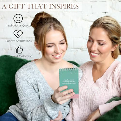 XKDOUS Affirmation Cards for Women, 3.5" x 5.7" 60 Daily Positive Affirmation Cards, Motivational Cards with Miracle Mantras, Birthday Inspirational Friendship Gifts, Desk Decor Gifts