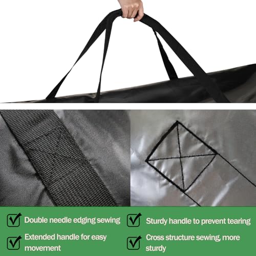 Outdoor Cushion Storage Bag Waterproof Square Large Patio Storage Bags with Zipper for Outdoor Furniture Cushion, 68 x30 x20IN - size: 68x30x20IN
