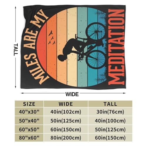 Miles are My Meditation Throw Blanket for Men Women Couch Bed Sofa Throw Blanket 40"x30" Blankets - size: 40"x30"