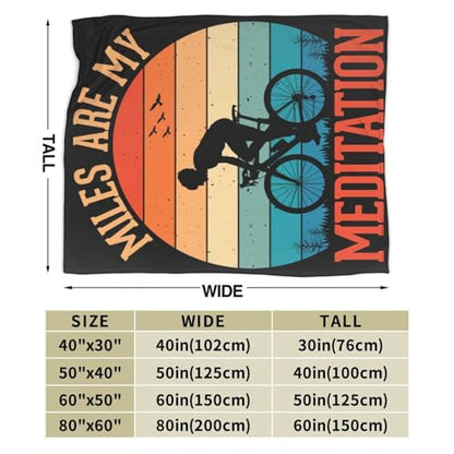 Miles are My Meditation Throw Blanket for Men Women Couch Bed Sofa Throw Blanket 60"x50" Blankets - size: 60"x50"