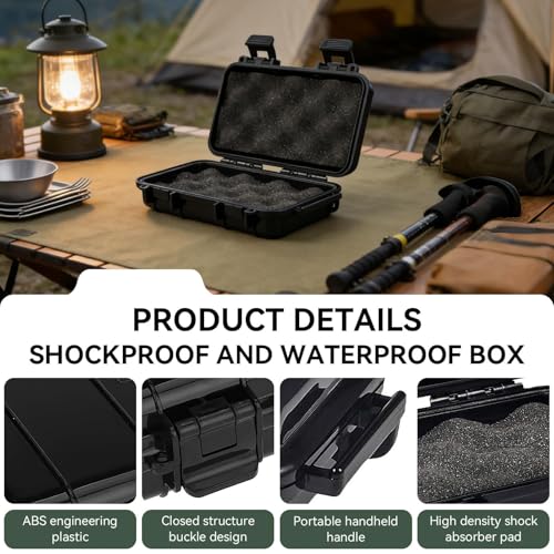 Outdoor Case, Water Proof Dry Box Shockproof and Pressureproof Sealed Storage Tool Organizer Electronic Devices Carry Protector for Camping Hiking