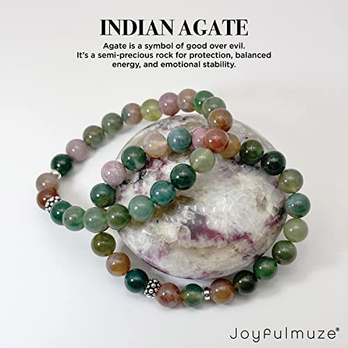 Natural Gemstone Stretch Bracelet Gifts, Peridot, Clear Quartz, Citrine, Amethyst, Rose Quartz, Turquoise Serpentine, Pearl, Lava Marble Beads, Chakra Energy Jewelry, Comfortable Fit 6.5–7"