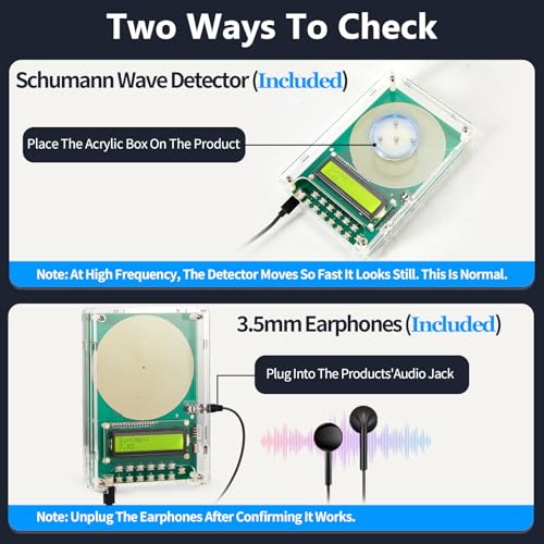 Frequency Generator for Healing – 7.83Hz Schumann Resonance Sound Therapy Device with Acrylic Case for Sleep aid, Meditation, Stress Relief & Yoga (0.01Hz–200kHz)