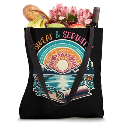Tranquil Yoga Serenity Lotus Position Sunrise Meditation Tote Bag