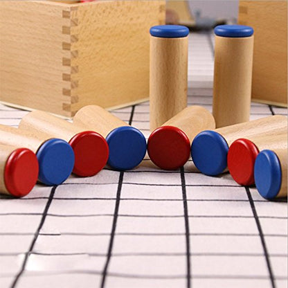 Montessori Sensorial Auditory Material - Sound Cylinders Sound Boxes Kids Educational Toys for Todder