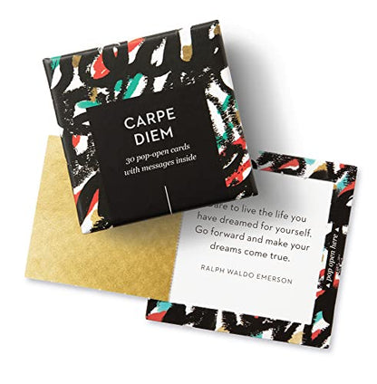 Compendium ThoughtFulls Pop-Open Cards — 4-Pack of Grateful, Live with Intention, Mindfulness, Carpe Diem – 120 Pop-Open Cards, Each with a Different Message Inside - color: Grateful, Intention, Mindfulness, Carpe Diem