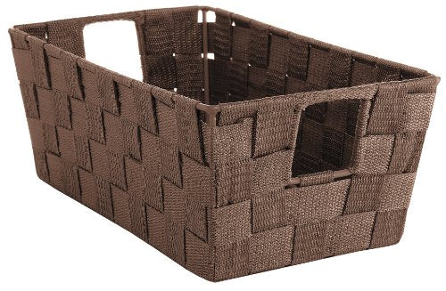 Whitmor 6581-2712-JAVA Woven Strap Small Storage Tote Java - color: Java, size: 11.42 × 6.5 × 4.53 inches
