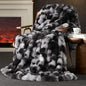 Amélie Home Faux Fur Throw Blanket, Ultra Soft Fuzzy Plush Bubble Blanket for Couch, Bed & Living Room, 60"x80", Tie-dye Black - color: Tie-dye Black, size: 60" x 80"