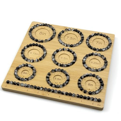 Petoysoso Bead Boards for Jewelry Making, Bamboo Beading Board for Jewelry Bracelet Making, Bracelet Bead Board, Bracelet Bead Board for Bracelet, Jewelry Making Supplies,Bracelet Tray 5"- 8"