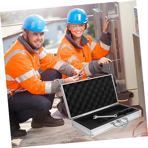 Toddmomy Aluminum Alloy Toolbox Portable Carrying Case Hard Shell Storage Briefcase for Men Case