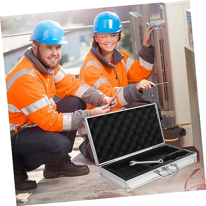 Toddmomy Aluminum Alloy Toolbox Portable Carrying Case Hard Shell Storage Briefcase for Men Case