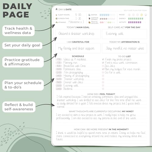 Clever Fox Self-Care Journal PRO – Wellness & Daily Reflection Notebook – Mental Health, Meditation & Mood Journal for Women, 7x10” (Forest Green) - color: Forest Green