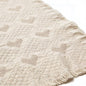 Pure Country Weavers Waffle Weave Hearts Natural Weave Blanket - Gift Tapestry Throw Woven from Cotton - Made in The USA (69x48) - color: Basketweave Hearts