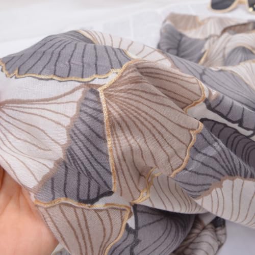 Soft Silky Pashmina Shawl Wrap for Women,Lightweight Spring, Elegant Wrap for Spring Wedding & Travel - color: Golden Ginkgo