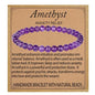LPBeads Handmade Natural Gemstone Stretch Elastic Bracelet Healing Crystal Round Stone Beads Jewelry Gifts for Women Men - color: Amethyst, size: 6mm