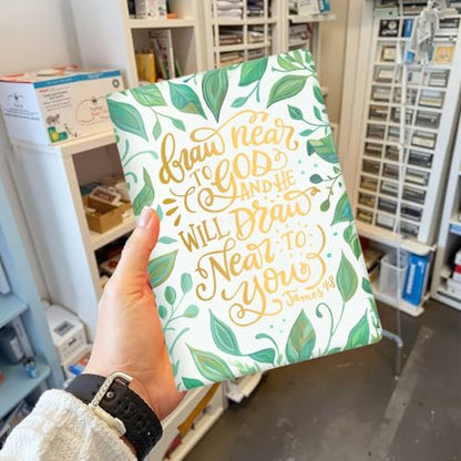 Bible Verse Lined Journal Notebook for Women Men, 200 Pages A5 Hardcover Leather Journals for Writing & Note Taking, Greenery Leaves College Ruled Notebook Diary Notepad, Christian Gifts - color: Multi 1299