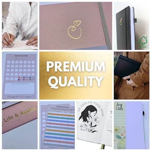 Life & Apples Mental Health Journal and Premium Pen Set: Guided Anxiety Journal with Prompts and a Luxury Pen for Journaling