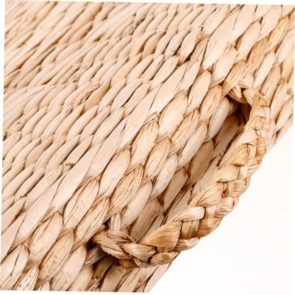 Healifty Japanese Traditional Straw Woven Meditation Cushion Square Braided Floor Mat for Yoga and Zen Sitting Comfortable Seat Cushion for Adults for Home and Outdoor Use