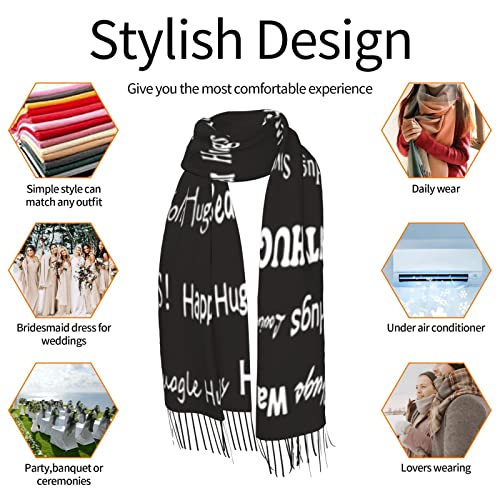 Hugs Shawl Gift For Friends And Family With Inspirational Messages Pashmina Positive Energy,Compassion,Serenity Wraps - color: Wtf02