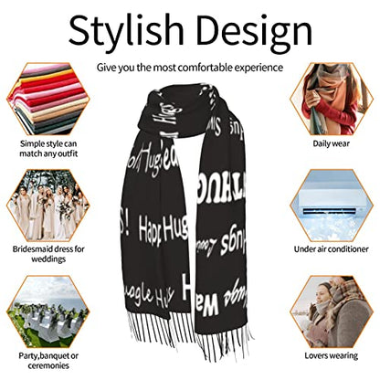 Hugs Shawl Gift For Friends And Family With Inspirational Messages Pashmina Positive Energy,Compassion,Serenity Wraps - color: Wtf02