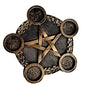 Star Candle Holder Pentacle Altar Plate Resin Tealight Holder Tray Witchcraft Altar Supplies for Witchcraft Wiccan Tarot Supplies