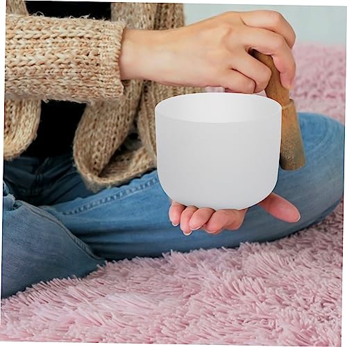 1set Meditation Sound Bowl Stick Chakra Crystal Singing Bowl for Yoga Mindfulness Healing Portable Design for Relief and Deep Meditation
