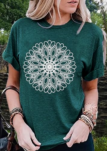 Flower Tshirts Shirts for Women Cute Dandelion Tshirt Casual Short Sleeve Wildflower Floral Heart Print Graphic Tee Tops