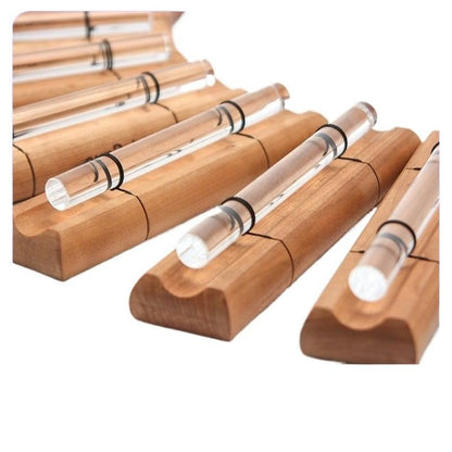 Quartz Crystal Meditation Chime Set Handmade Bell Percussion Instrument Portable Resonance Sound Tool for Yoga Mindfulness Relaxation Studio Cueing Travel Use (F7) - color: F7