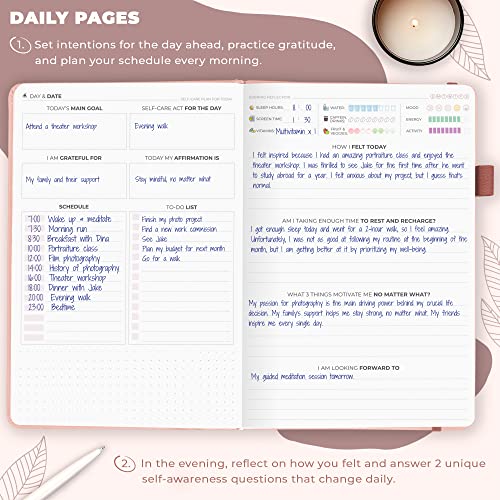 Clever Fox Self-Care Journal – Daily Reflection Notebook – Mental Health & Personal Development Planner, Meditation & Mood Log, A5 (Rose Gold) - color: Rose Gold, size: A5 (5.8'' x 8.3'')