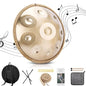Handpan 22 Inches Drum Set, 440Hz 9 Notes Hand Drum Instrument, Premium Steel Hand Drum, Includes Carrying Case, Drumsticks, Spiral Wraps, Instruction Guide - size: 22 Inches - 9 Notes - Steel