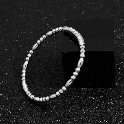 Stainless Steel Bamboo Design Bracelet Titanium Steel Bangle - color: Water Silver