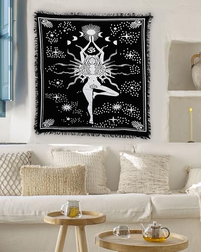 Indian Consigners Witchcraft Supplies Tarot Spread Alter Cloth Triple Altar - color: Silver Goddess, size: 24" x 24" (Square)