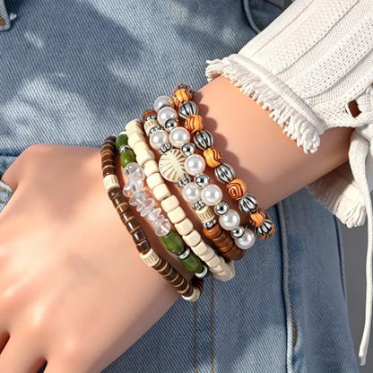 Gothic Bracelet Adjustable Punk Braided Leather Multilayer Grunge Set Bracelets Emo Metal Cuff Wrap Bangles Meaningful Gift - color: J-BZ-75