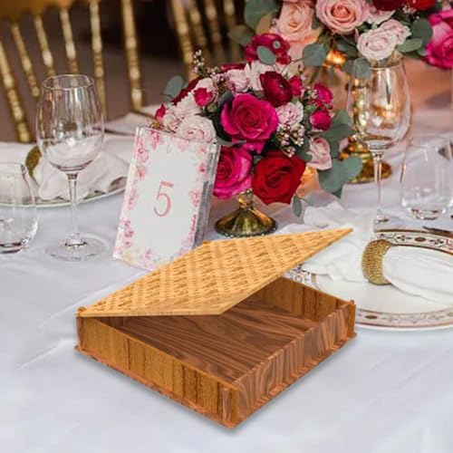 DYNWAVE Wooden Storage Box Gift Box Home Office Storage Stash Case with Lid Container Jewellery Trinket Box for Card Jewelry Keepsakes