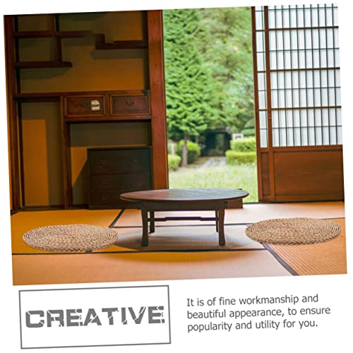 Cabilock Front Door Woven Mat Thick Decorative Meditation Cushion for Indoor Seating Natural Straw Yoga Floor Pad for Meditation and Relaxation