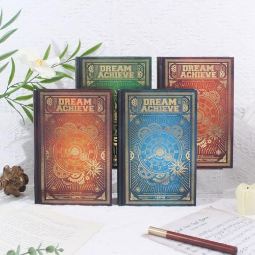 Blank Journal Notebook with Sprayed Edges - 288 Pages,100gsm Thick Paper, Unlined Vintage Journal for Men Women, A5 Hardcover Plain Sketchbook for Drawing, Writing, Dream Journal & Art Gift