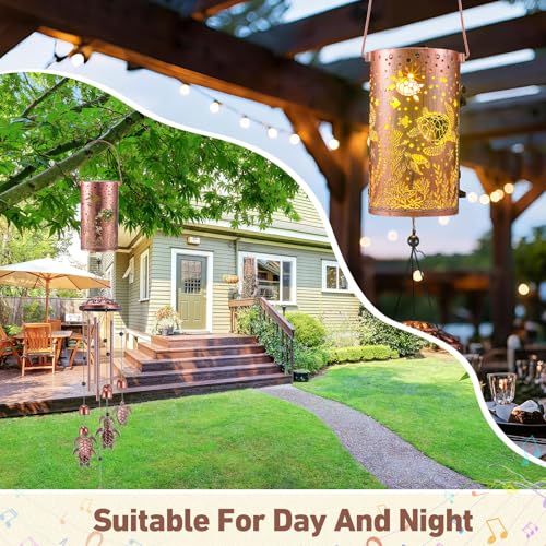 Retisee Sea Turtle Design Solar Wind Chimes Outdoor Metal Turtle Gifts Solar Light Windchimes Outside Indoors Christmas Decoration Birthday Gift for Home Lawn Porch Patio Garden Yard - style: Turtle