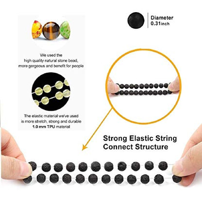 Sandalwood Bracelet for Women Men Buddhist Prayer Strand Chandan Bracelet Handmade Stretchable Elastic Sandalwood Beaded Wristbands for Yoga Meditation - style: 6mm Beads + Rudraksha