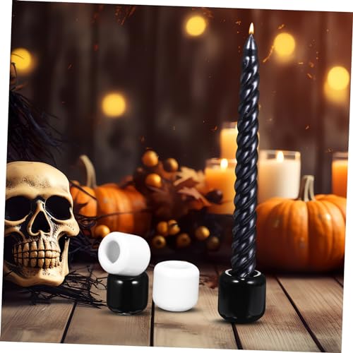 Luxshiny 16pcs Ceramic Chime Candle Holders Spell Candle Holders for Home Weddings Rituals and Altar Setup