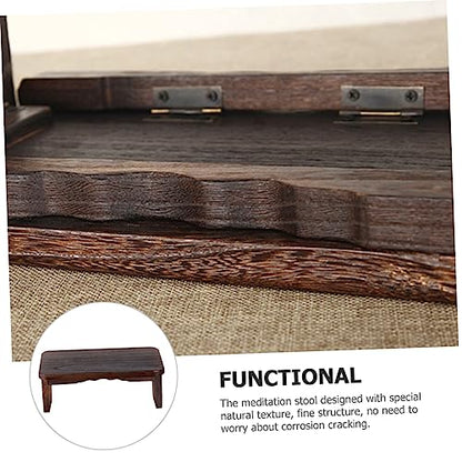 YARNOW Wooden Meditation Chair Zen Kneel Sit Stool Small Stool for Home Kneel Pad Suitable for Buddhist Practice