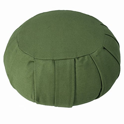 YogaAccessories Round Cotton Zafu Meditation Cushion Pillow - color: Sage