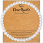 MAIBAOTA Healing Crystal Bracelet for Women Men, 8/4 mm Natural Stone Beaded Bracelets, Jewelry Birthday Gifts, Round Gemstones Stretch Bracelets - color: White-Clear Quartz, size: 4 mm