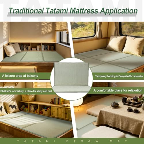 Japanese Traditional Tatami Mat - size: 3'3" x 6'7", style: Rush Grass Mat 78“×39”×0.47“