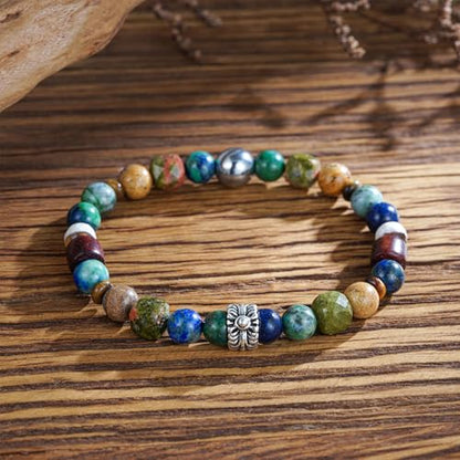 Boho Bead Bracelet for Women, Handmade Natural Stone Gold Silver Beaded Colorful Bracelets Trendy Jewelry Gifts for Lover, Mom, Friends - color: Silver