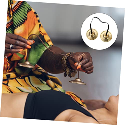 1Pc Handmade Copper Cymbal Bell for Yoga Meditation Durable Religious Musical Instrument for Mindfulness and Sound Healing Produces Harmonic Tones for Positive Energy