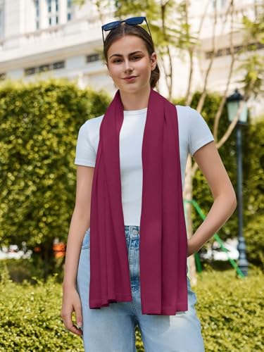 Lacretazhi Women'S Shawl Wraps Poncho Sweater Lightweight Knit Scarf With Buttons Versatile Cape Cardigan Spring Summer Fall - color: Burgundy